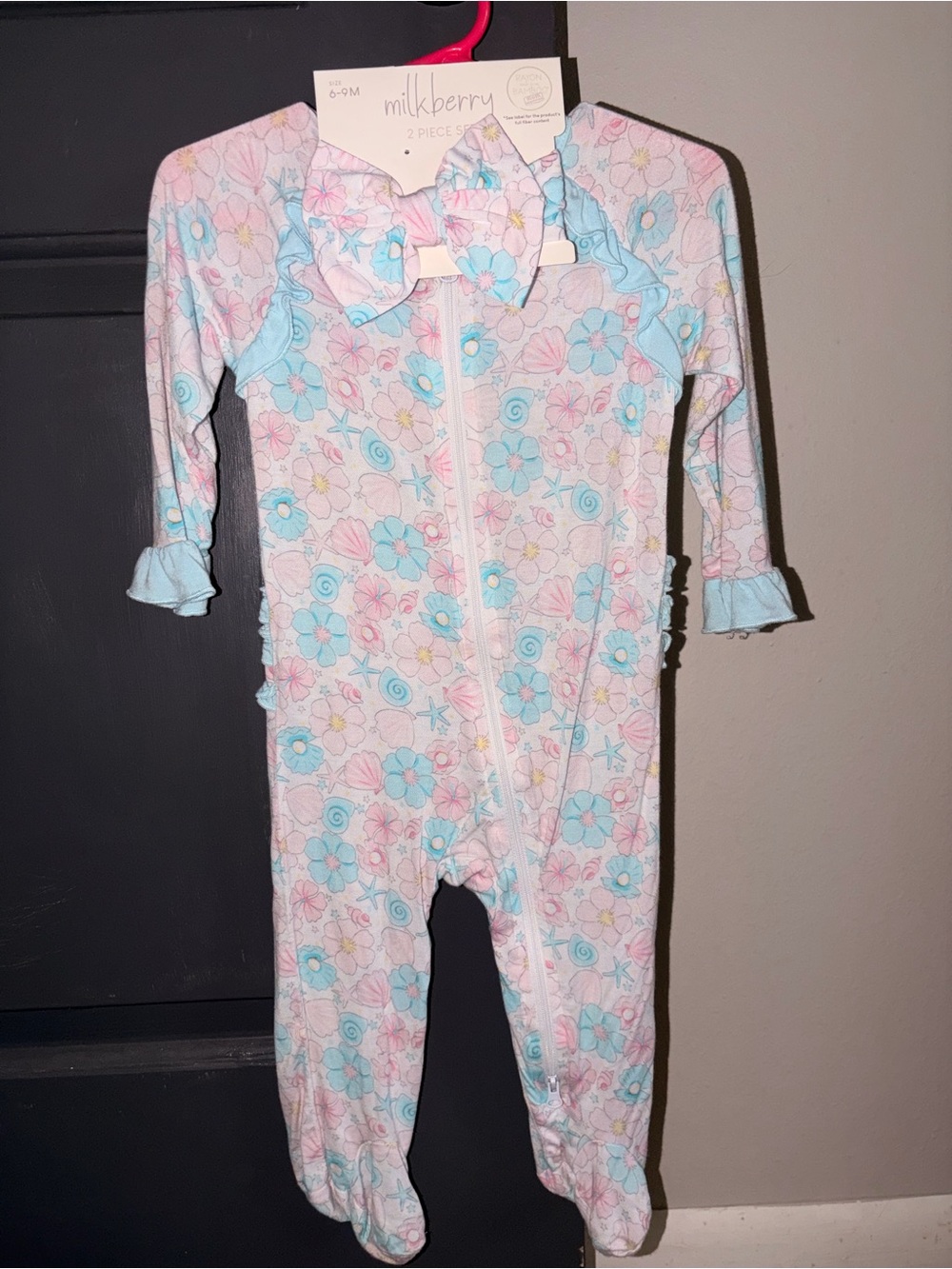 Milkberry footed pjs 6-9M